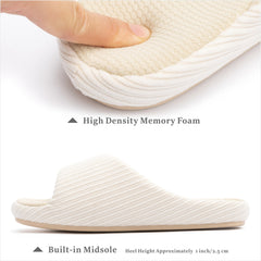 Chantomoo Womens Slipper Memory Foam Slippers Comfy House Slippers Rubber Sole Bedroom Cozy Indoor Outdoor Home Slipper Slides