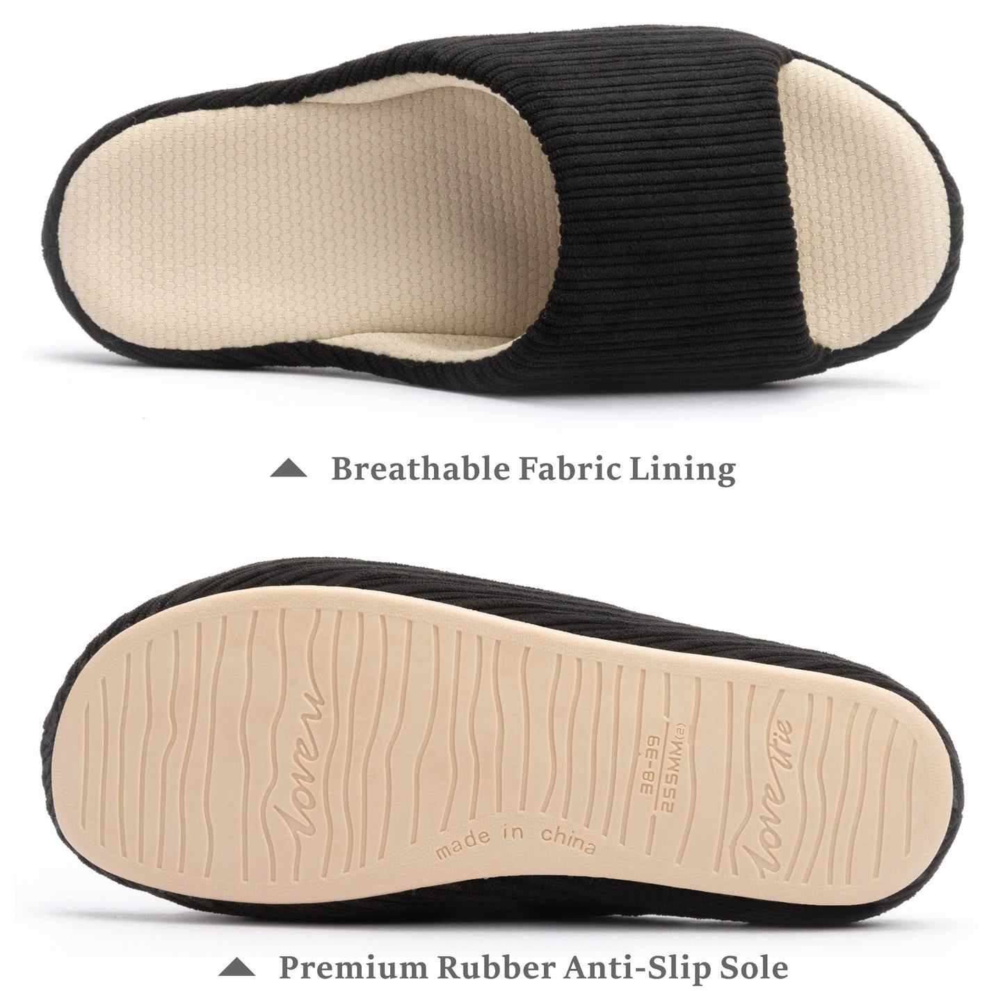 Chantomoo Womens Slipper Memory Foam Slippers Comfy House Slippers Rubber Sole Bedroom Cozy Indoor Outdoor Home Slipper Slides