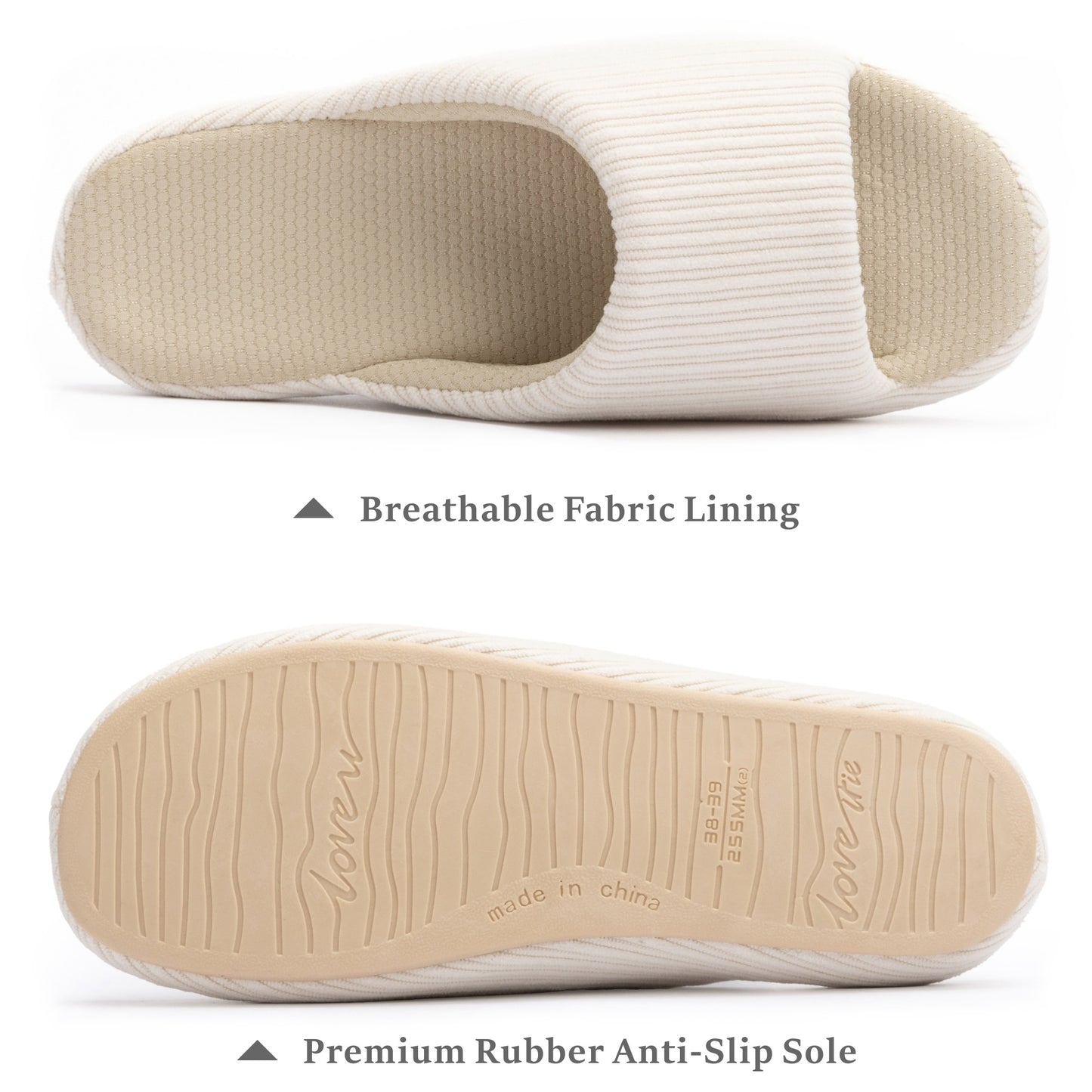 Chantomoo Womens Slipper Memory Foam Slippers Comfy House Slippers Rubber Sole Bedroom Cozy Indoor Outdoor Home Slipper Slides