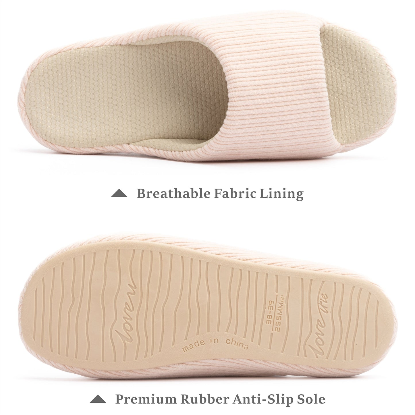 Chantomoo Womens Slipper Memory Foam Slippers Comfy House Slippers Rubber Sole Bedroom Cozy Indoor Outdoor Home Slipper Slides