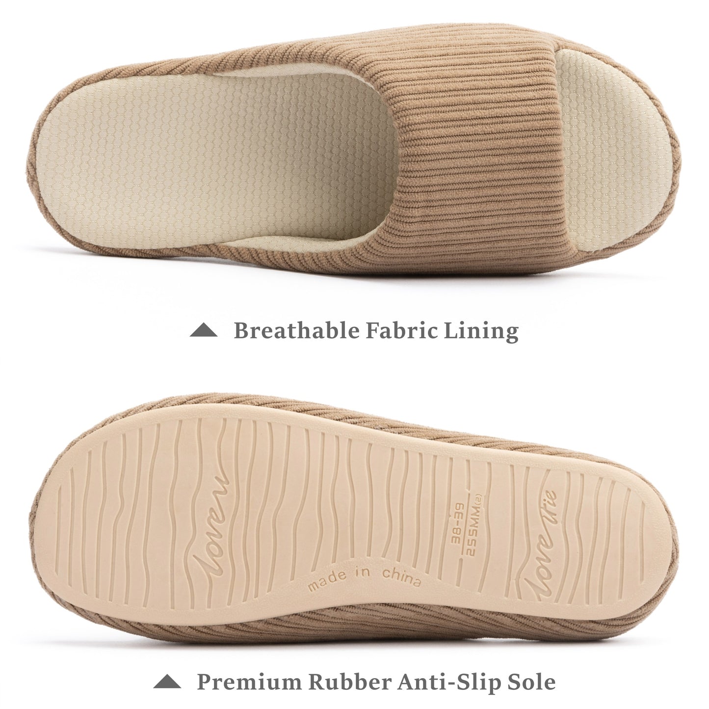 Chantomoo Womens Slipper Memory Foam Slippers Comfy House Slippers Rubber Sole Bedroom Cozy Indoor Outdoor Home Slipper Slides