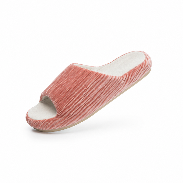 Scallop - Dusty Rose Pink-pantoffels met zachte zool