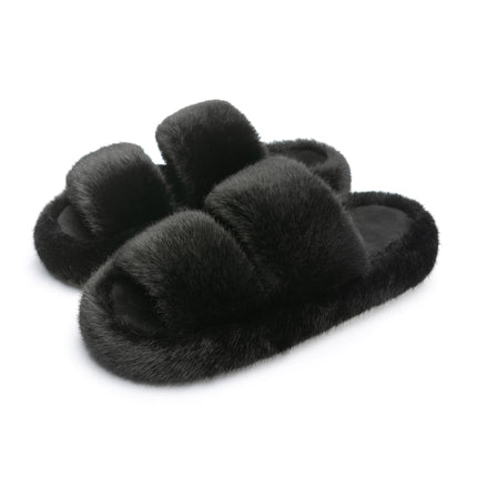 Pantuflas abiertas peludas para interiores Hush