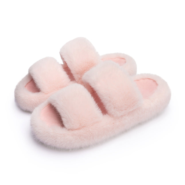 Hush Furry Indoor Open Toe Slippers