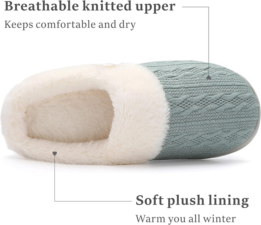 BUTTON  Warm Scuff Slippers