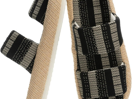 Boardwalk Naturlig Väv Tvåbandiga Tofflor med Öppen Tå