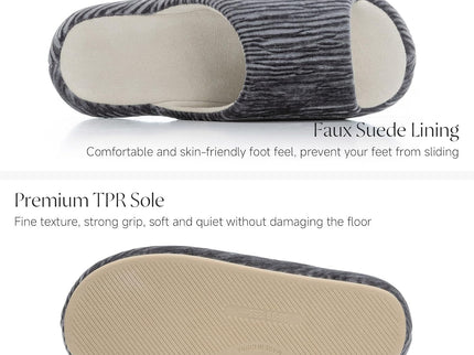 Pantuflas Scallop de suela suave gris grafito jaspeado