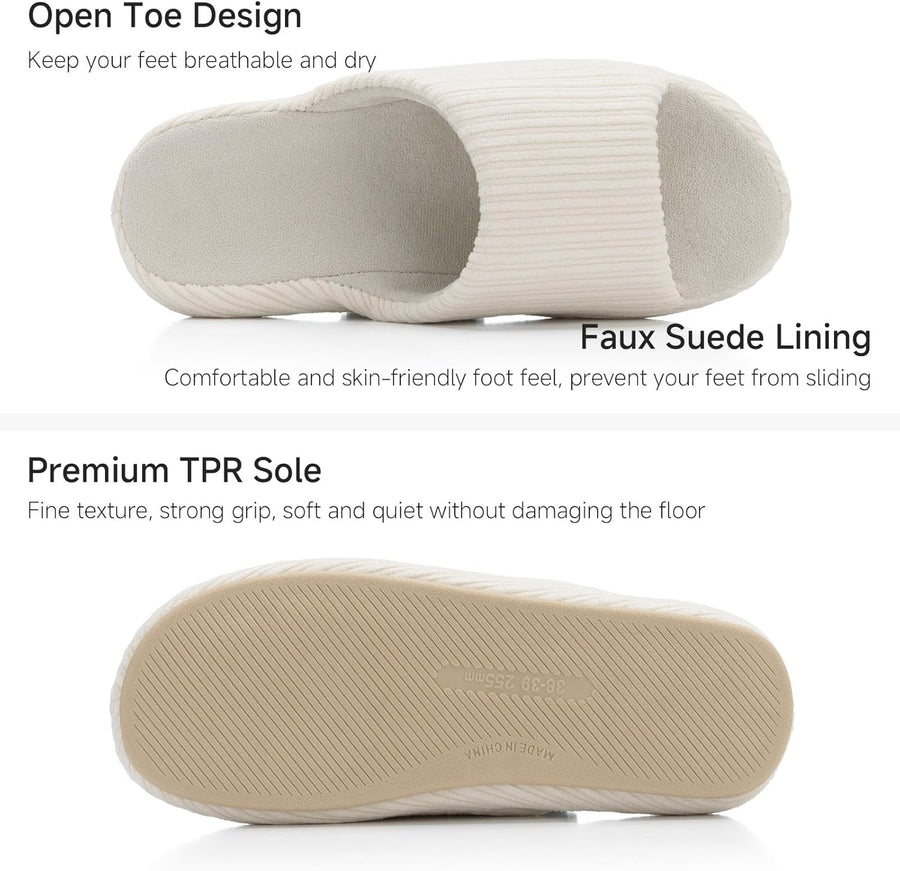 Scallop - Silk White Soft Sole Slippers