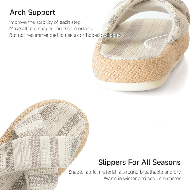 Coastal EcoWeave Serenity Cross-Strap Slippers