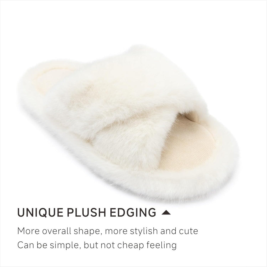 Pluizige antislip-pantoffels voor thuis