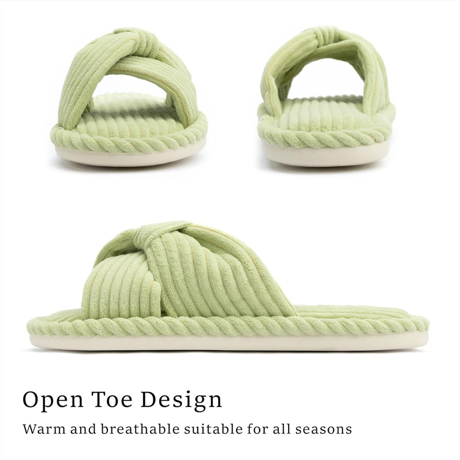 BOWDY Pantuflas de suela fina verde menta
