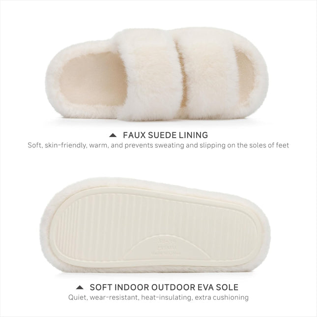 Hush Furry Indoor Open Toe Slippers