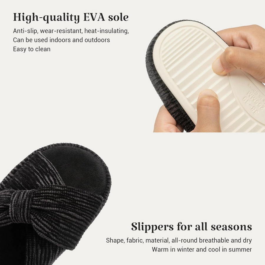 HODY - Pantuflas Black Diamond con espuma viscoelástica