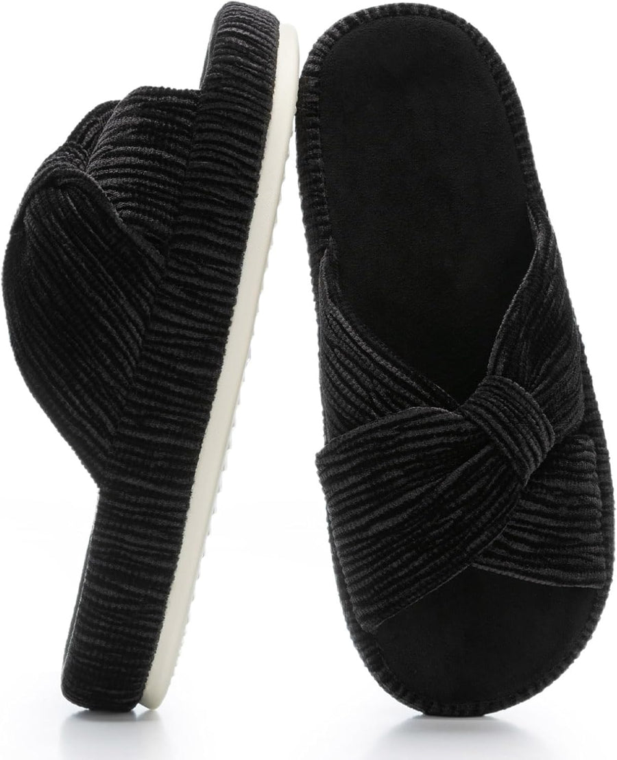 HODY - Pantuflas Black Diamond con espuma viscoelástica