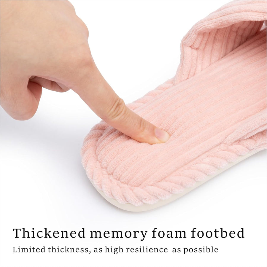 BOWDY Pantuflas de suela fina rosa brumoso