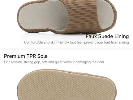 Pantuflas Scallop de suela suave camello