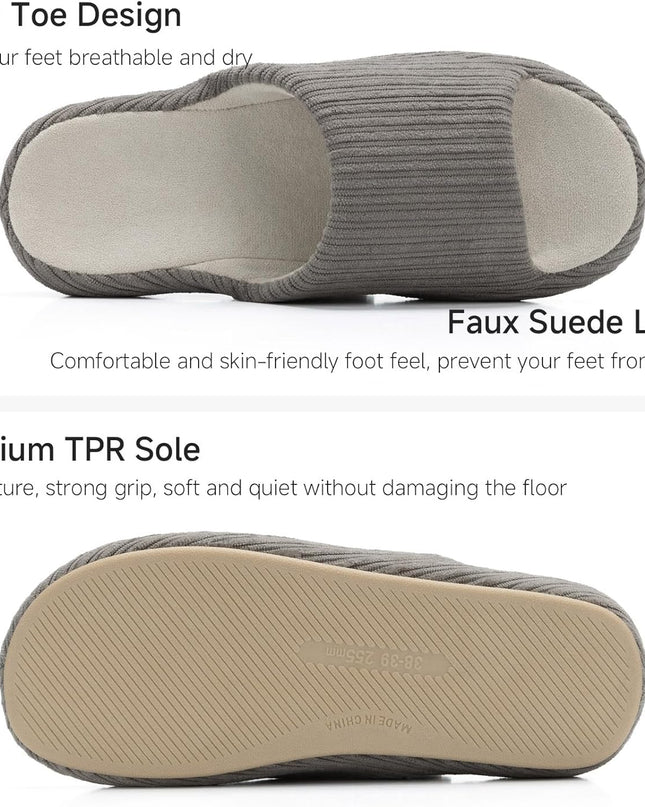 Cloud Grey Scallop Rib Corduroy