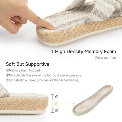 EcoWeave Serenity Cross-Strap Slippers