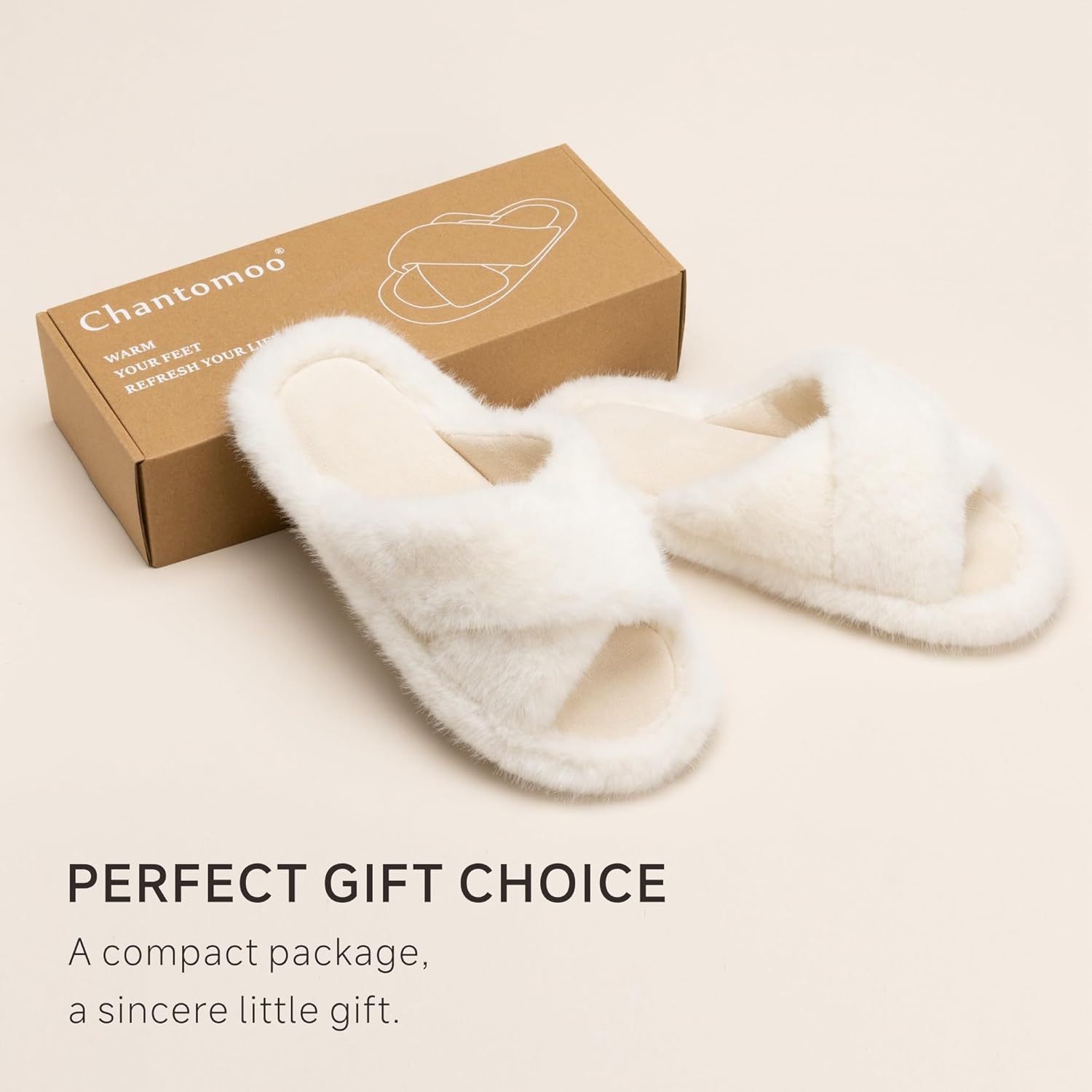 Zapatos de casa antideslizantes peludos