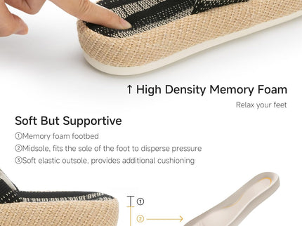Boardwalk Naturlig Väv Tvåbandiga Tofflor med Öppen Tå