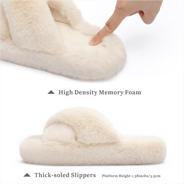 Mira Plush Platform Slippers