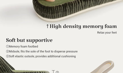 Pantuflas HODY de espuma viscoelástica champagne oliva