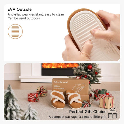 Leisure Fuzz Adjustable Open-Toe Fuzzy Slippers