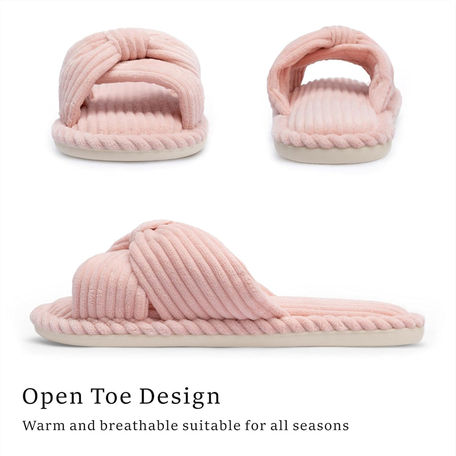 BOWDY Pantuflas de suela fina rosa brumoso
