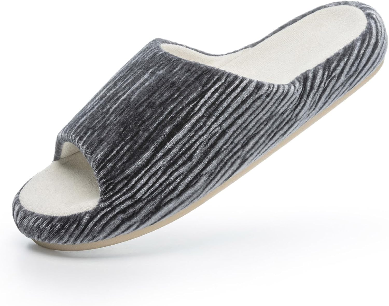 Scallop - gemêleerde Graphite Gray-pantoffels met zachte zool