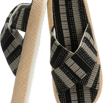 EcoWeave Serenity Cross-Strap Slippers