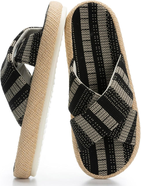 Coastal EcoWeave Serenity Cross-Strap Slippers