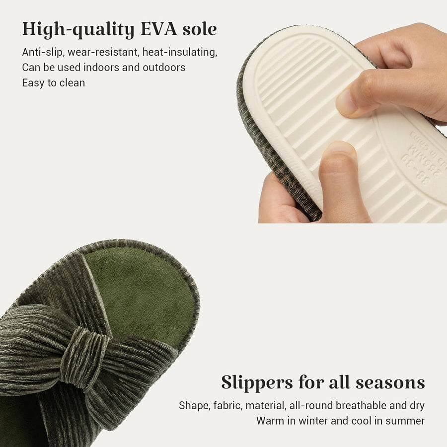 HODY - Champagne Olive Memory Foam Slippers