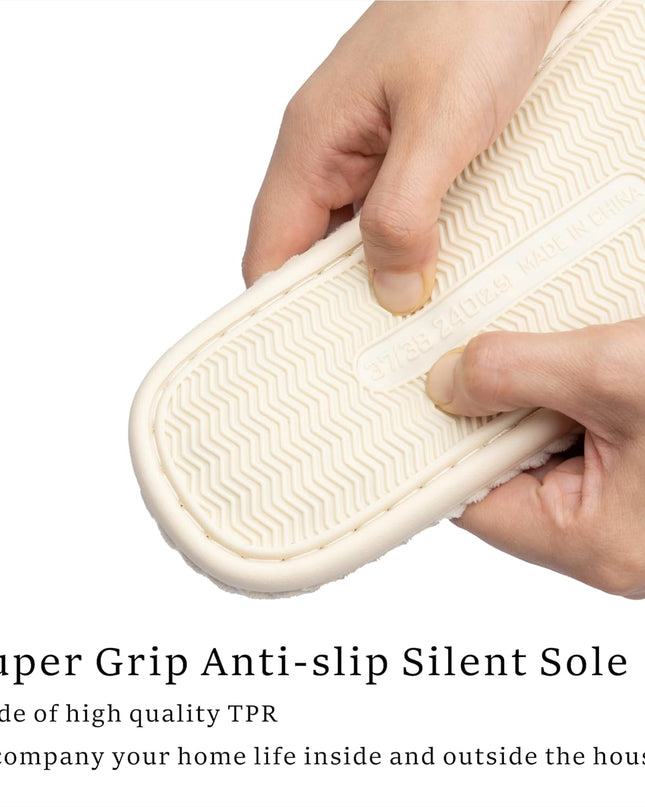 Corduroy Bow Tie Slippers