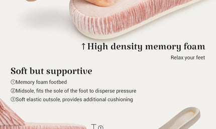 HODY - Mandebloms-tofflor med memory foam