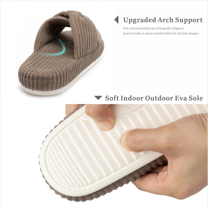 HODY - Coffee Memory Foam Slippers