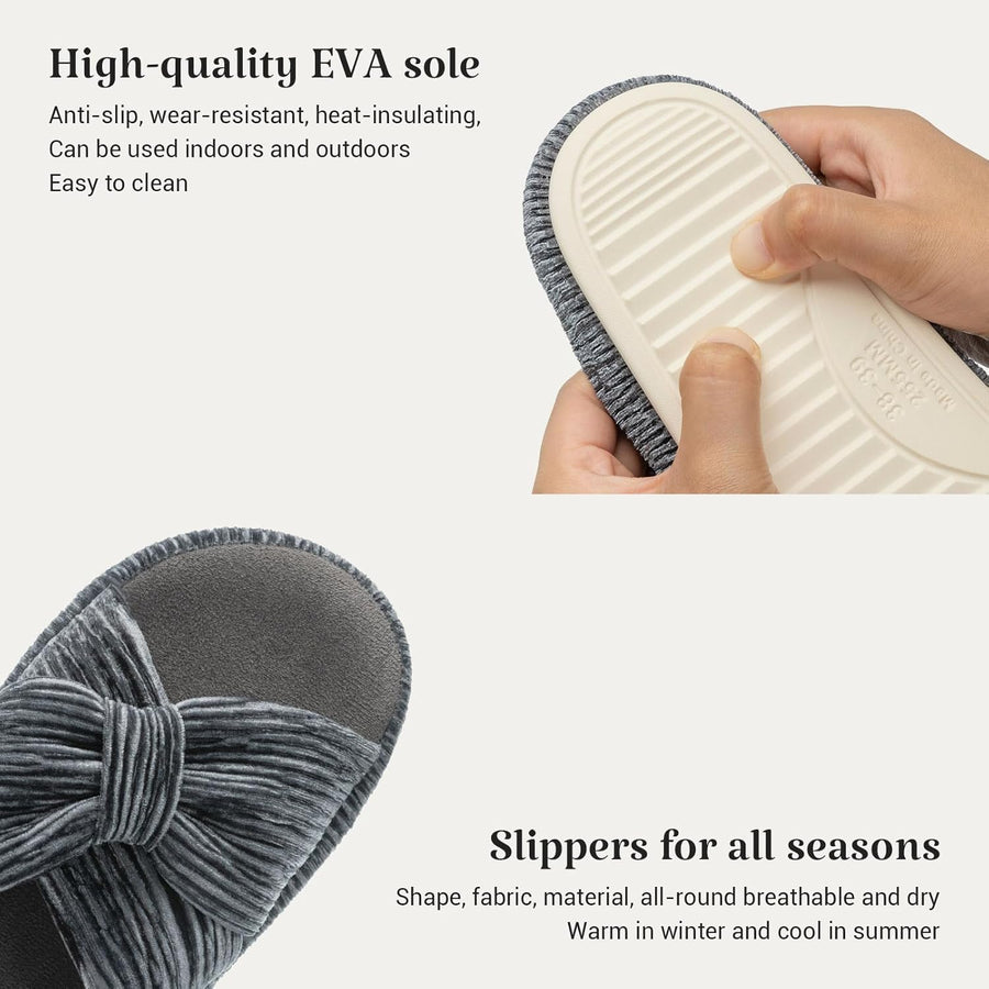 HODY - Brooklyn Grey Memory Foam Slippers