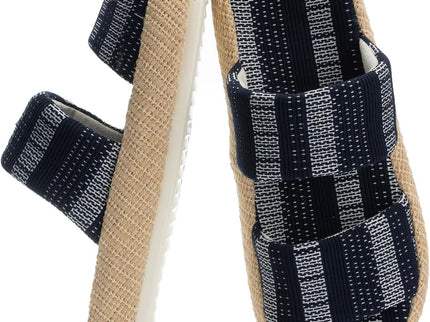 Boardwalk Naturlig Väv Tvåbandiga Tofflor med Öppen Tå