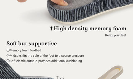 HODY - Brooklyn Grey Memory Foam-tofflor