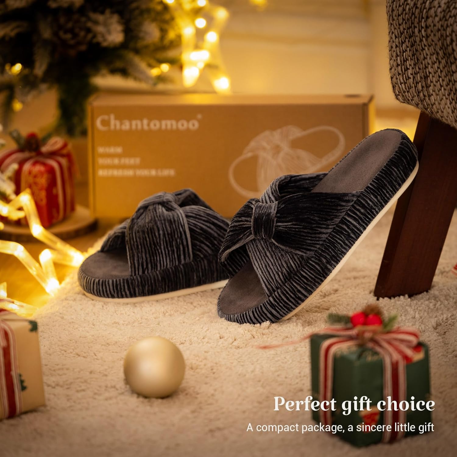 HODY - Brooklyn Grey-pantoffels met traagschuim