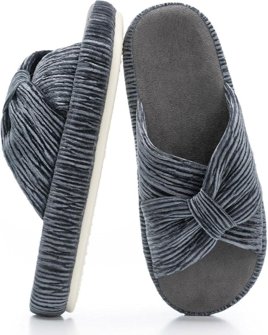 HODY - Brooklyn Grey Memory Foam Slippers