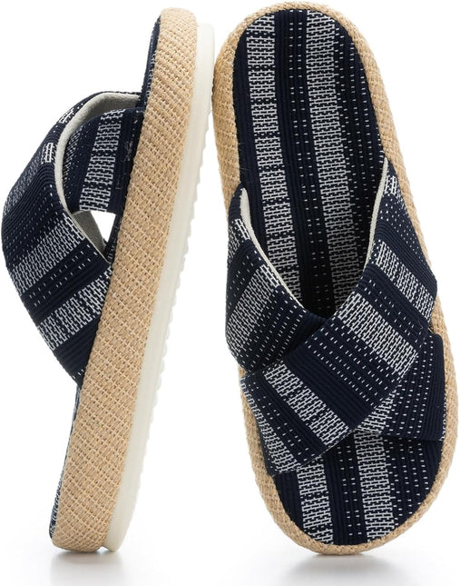 Coastal EcoWeave Serenity Cross-Strap Slippers