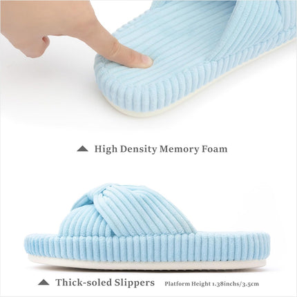 HODY - Baby Blue Memory Foam Slippers