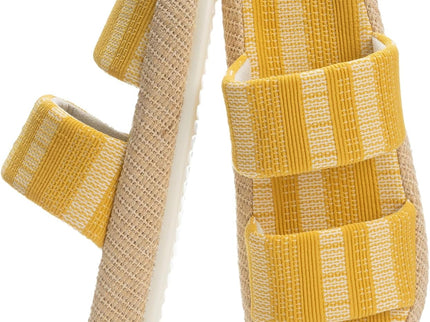 Boardwalk Naturlig Väv Tvåbandiga Tofflor med Öppen Tå