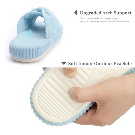 HODY - Baby Blue Memory Foam Slippers