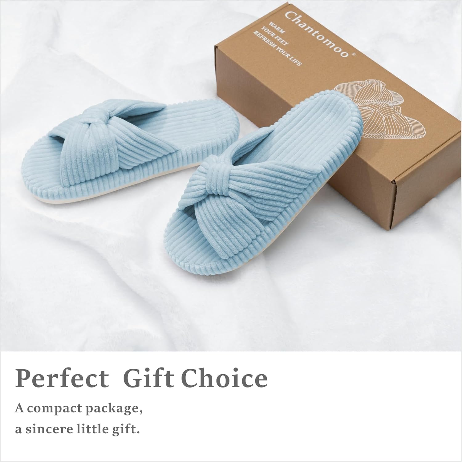 HODY - Baby Blue Memory Foam Slippers