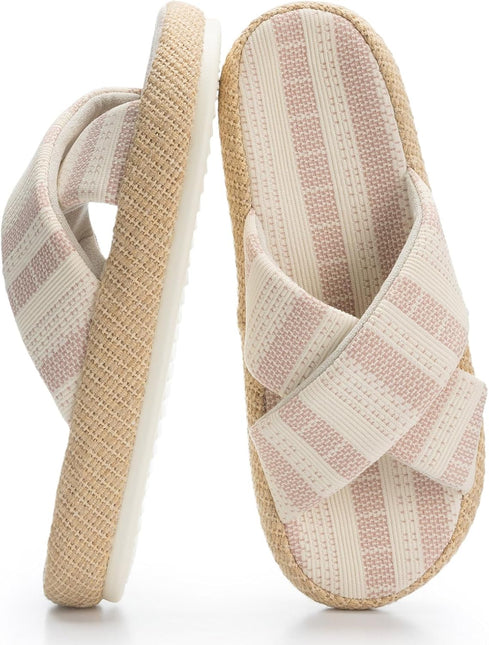 Coastal EcoWeave Serenity Cross-Strap Slippers
