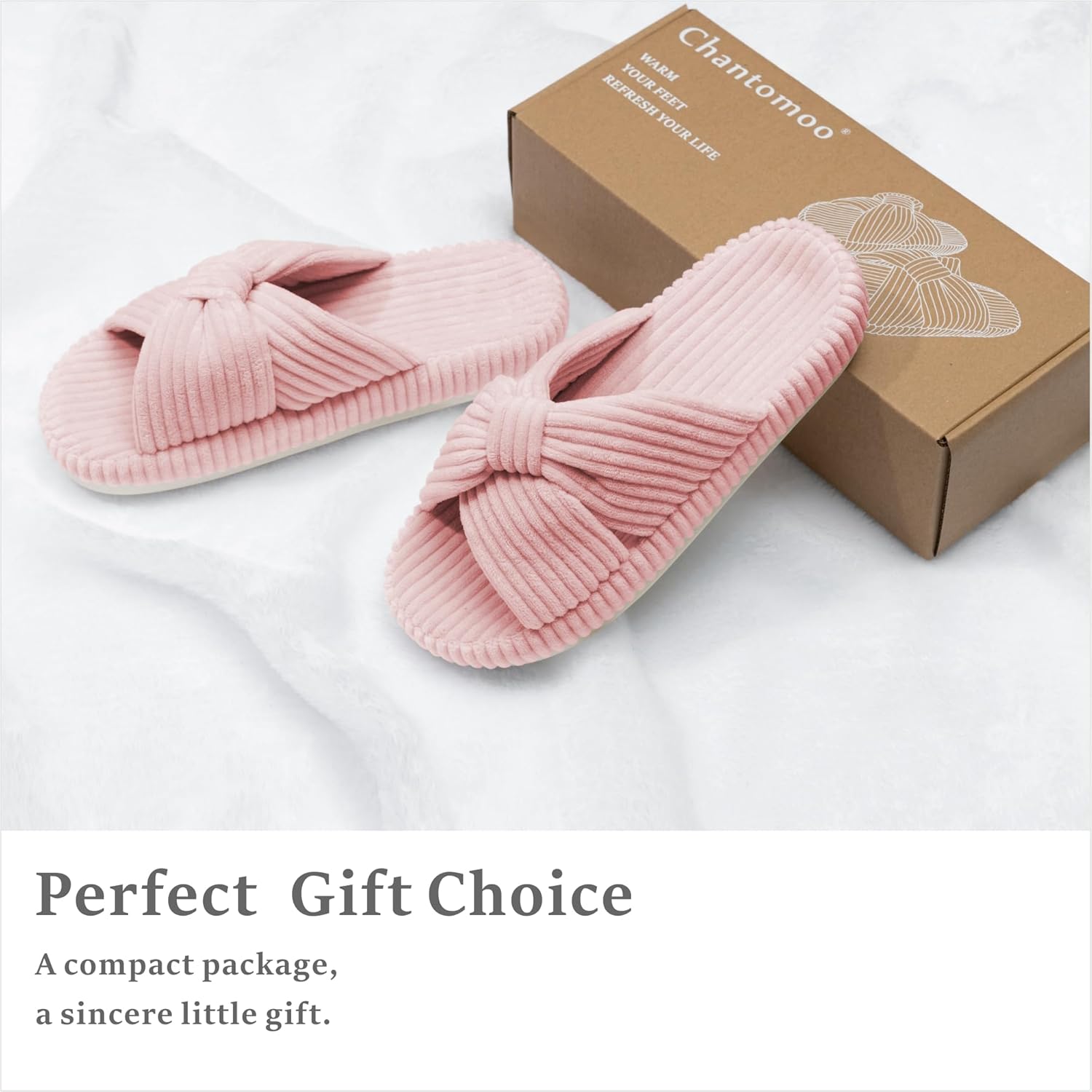 HODY - Chaussons Peony Pink en mousse à mémoire de forme