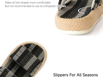 Boardwalk Naturlig Väv Tvåbandiga Tofflor med Öppen Tå