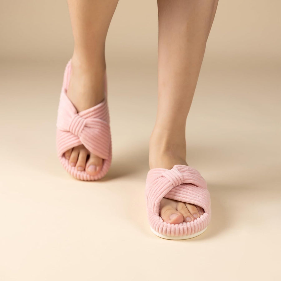 HODY – Pfingstrosenrosa Memory-Foam-Pantoffeln