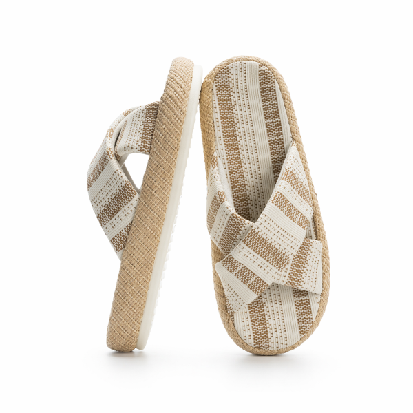 Pantuflas con Tiras Cruzadas Serenity EcoTejido Costero